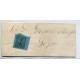 ARGENTINA 1856 GJ 1 CORRIENTES PLIEGO CIRCULADO A GOYA CON ESTAMPILLA DE AMPLIOS MARGENES, MUY LINDA PIEZA CON CERTIFICADO DE AUTENTICIDAD DE ALBERTO SOLARI U$ 450